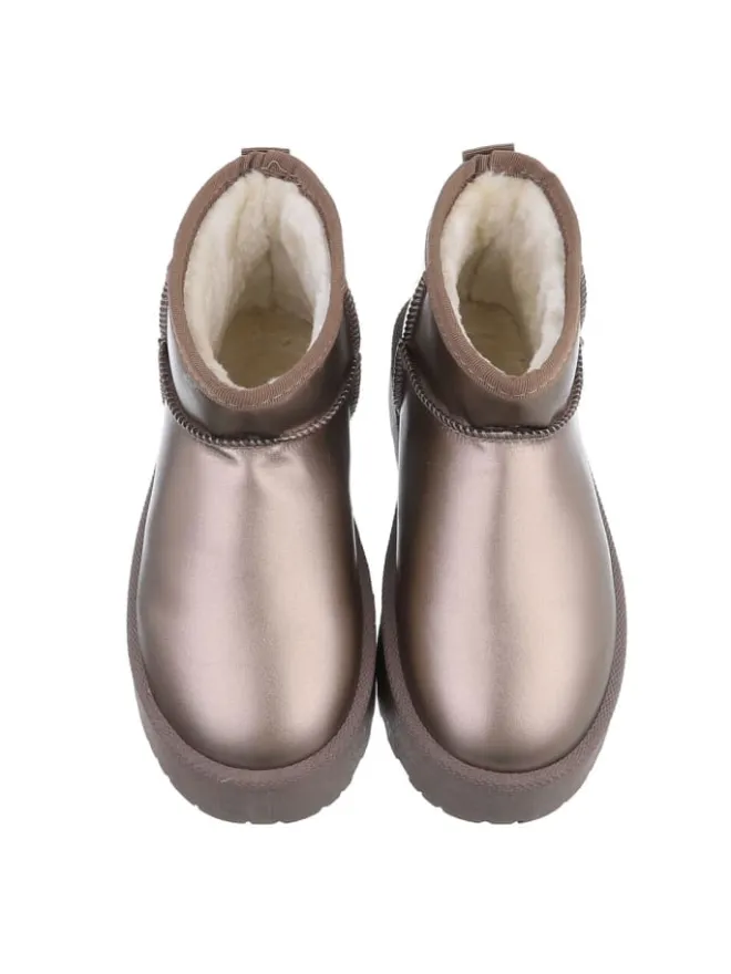Ital-Design Stiefeletten·Hohe Stiefeletten^Stiefelette in Bronze