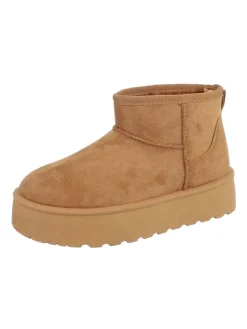 Ital-Design Stiefeletten·Hohe Stiefeletten^Stiefelette in Camel