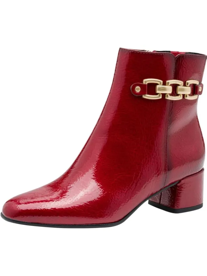Stiefelette in DK.RED PAT.>Marco Tozzi Clearance