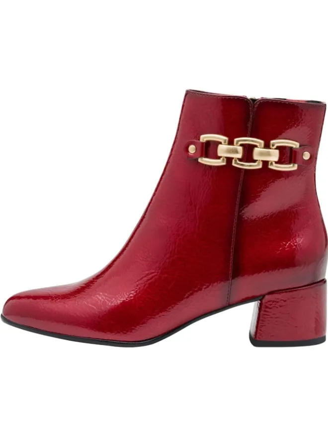 Stiefelette in DK.RED PAT.>Marco Tozzi Clearance