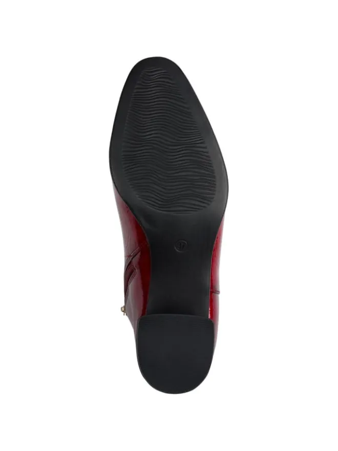 Stiefelette in DK.RED PAT.>Marco Tozzi Clearance