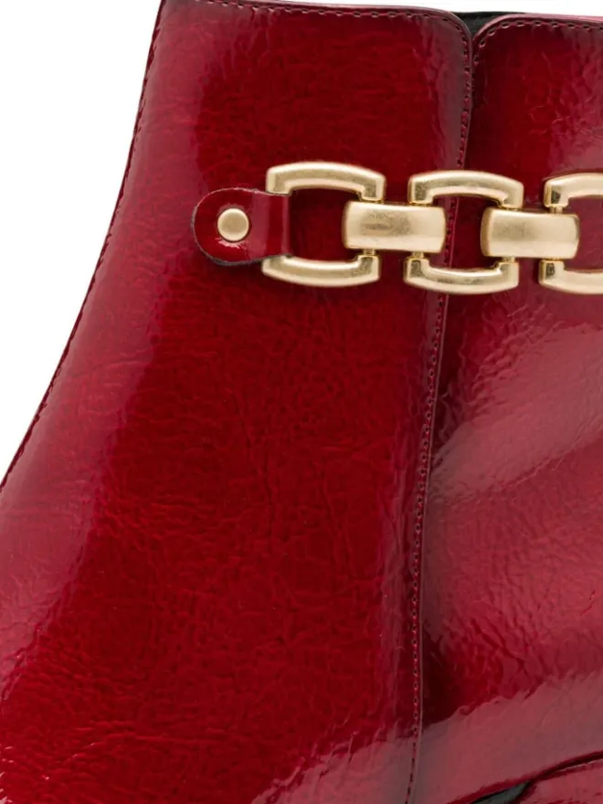 Stiefelette in DK.RED PAT.>Marco Tozzi Clearance