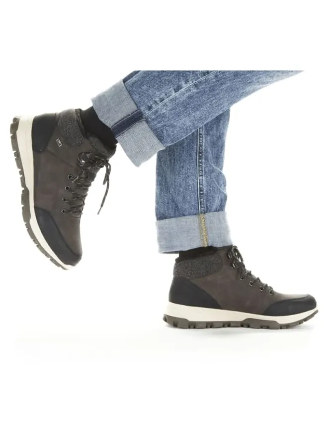 rieker Stiefel & Boots^Stiefelette in Schwarz/Braun