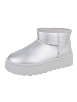 Ital-Design Stiefeletten·Hohe Stiefeletten^Stiefelette in Silber