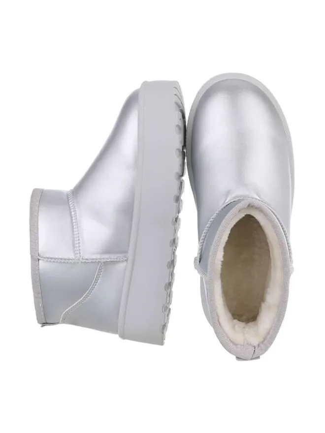 Ital-Design Stiefeletten·Hohe Stiefeletten^Stiefelette in Silber