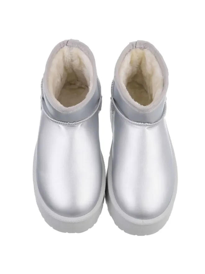Ital-Design Stiefeletten·Hohe Stiefeletten^Stiefelette in Silber