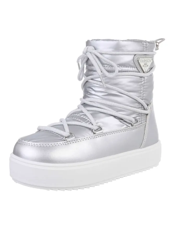 Stiefelette in Silber>Ital-Design