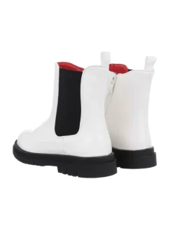 Stiefelette in Weiß und Schwarz><noscript><img width=