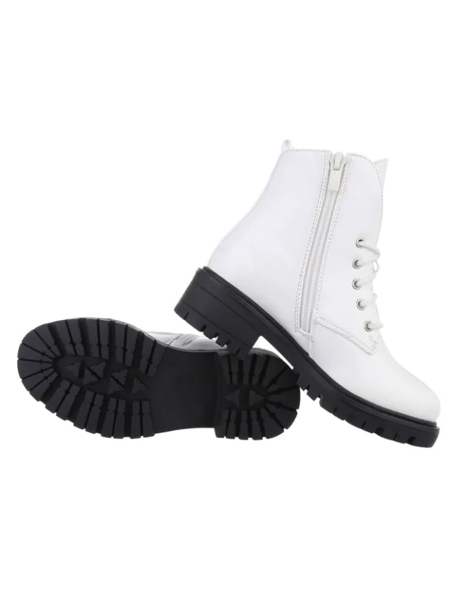 Ital-Design Stiefeletten·Hohe Stiefeletten^Stiefelette in Weiß und Schwarz