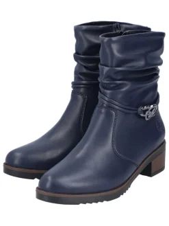 Stiefeletten in Dunkelblau><noscript><img width=