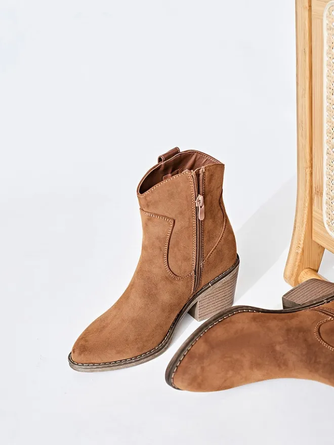 Sixth Sens Stiefeletten^Stiefeletten in Hellbraun