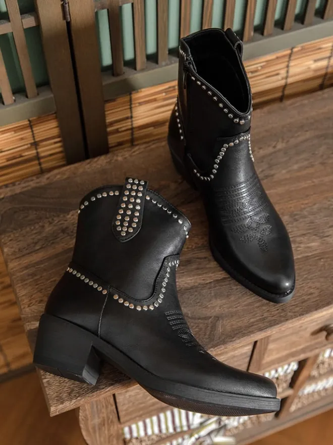 Sixth Sens Stiefeletten^Stiefeletten in Schwarz