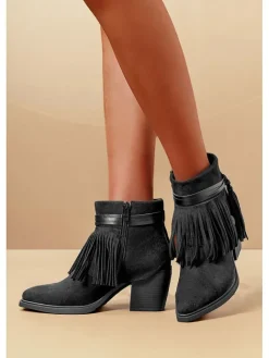 C'M Stiefeletten^Stiefeletten in Schwarz