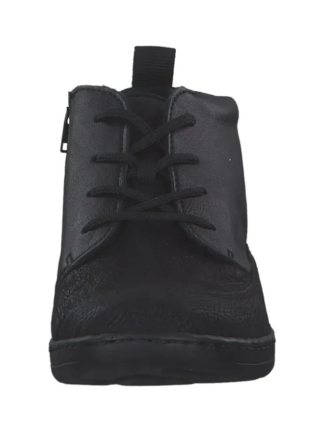 rieker Schnürschuhe^Stiefeletten in schwarz/schwarz/schwarz