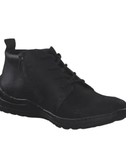 rieker Schnürschuhe^Stiefeletten in schwarz/schwarz/schwarz