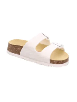 superfit Halbschuhe|Clogs & Pantoletten·Pantoletten^Tieffußbett Pantolette FUSSBETTPANTOFFEL in Weiß