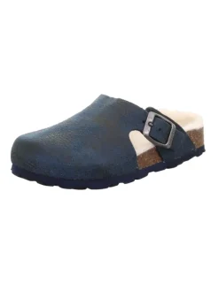 superfit Halbschuhe|Clogs & Pantoletten·Pantoletten^Tieffußbett Pantolette FUSSBETTPANTOFFEL in Blau/Mehrfarbig