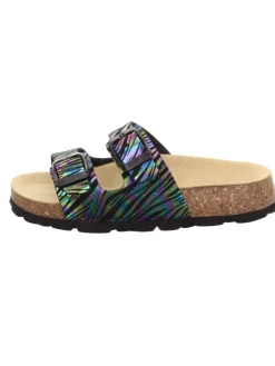 Tieffußbett Pantolette FUSSBETTPANTOFFEL in Schwarz><noscript><img width=