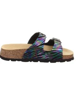 Tieffußbett Pantolette FUSSBETTPANTOFFEL in Schwarz><noscript><img width=