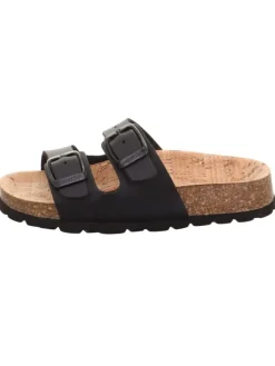 Tieffußbett Pantolette FUSSBETTPANTOFFEL in Schwarz><noscript><img width=