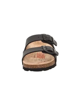Tieffußbett Pantolette FUSSBETTPANTOFFEL in Schwarz><noscript><img width=