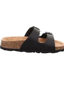 Tieffußbett Pantolette FUSSBETTPANTOFFEL in Schwarz><noscript><img width=