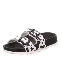 superfit Halbschuhe|Clogs & Pantoletten·Pantoletten^Tieffußbett Pantolette FUSSBETTPANTOFFEL in Schwarz/Weiß