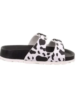 superfit Halbschuhe|Clogs & Pantoletten·Pantoletten^Tieffußbett Pantolette FUSSBETTPANTOFFEL in Schwarz/Weiß