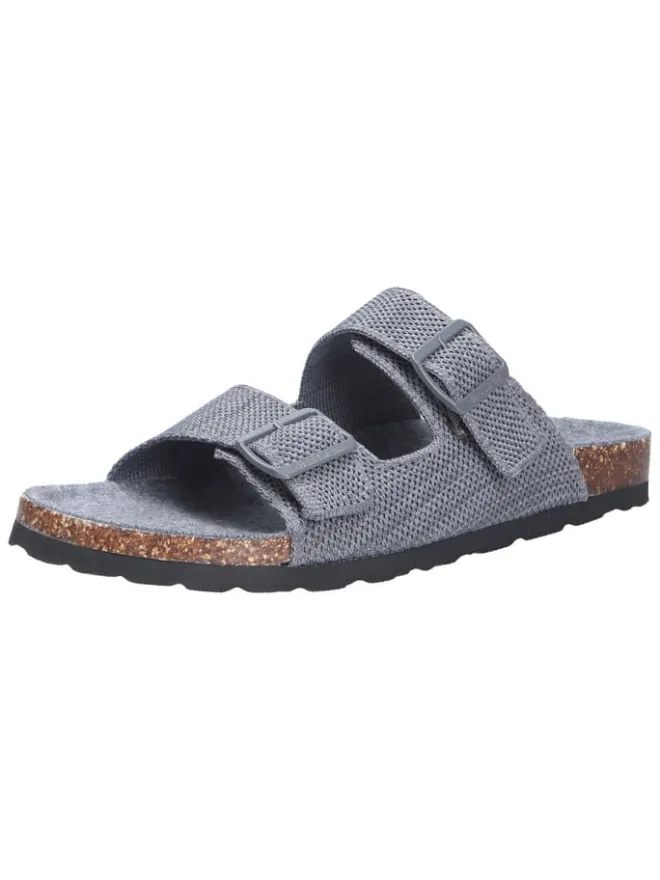 Tieffußbett Pantolette MERINO SLIDES in grau>Giesswein Outlet