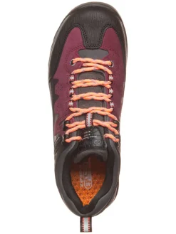 Trekkingschuhe in Schwarz/ Lila><noscript><img width=