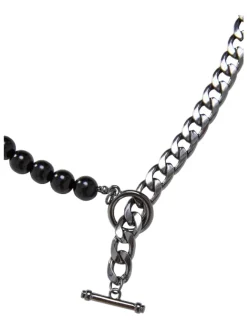 Urban Classics Schuhpflege Und Mehr|Schuhpflege Und Mehr^Unisex Half Pearl Exchangable Necklace 2-Pack in gold/gunmetal