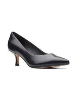 Violet55 Court Black Leather, D in Schwarz>Clarks Discount