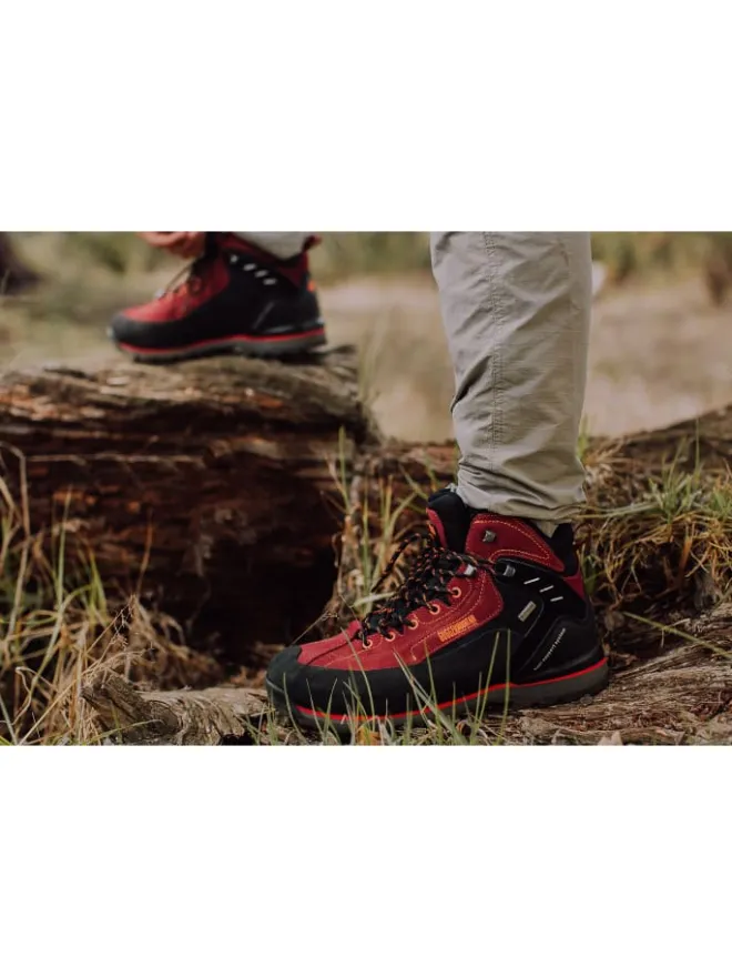 GUGGEN MOUNTAIN Outdoorschuhe^Wanderstiefel Gummikappe in Rot