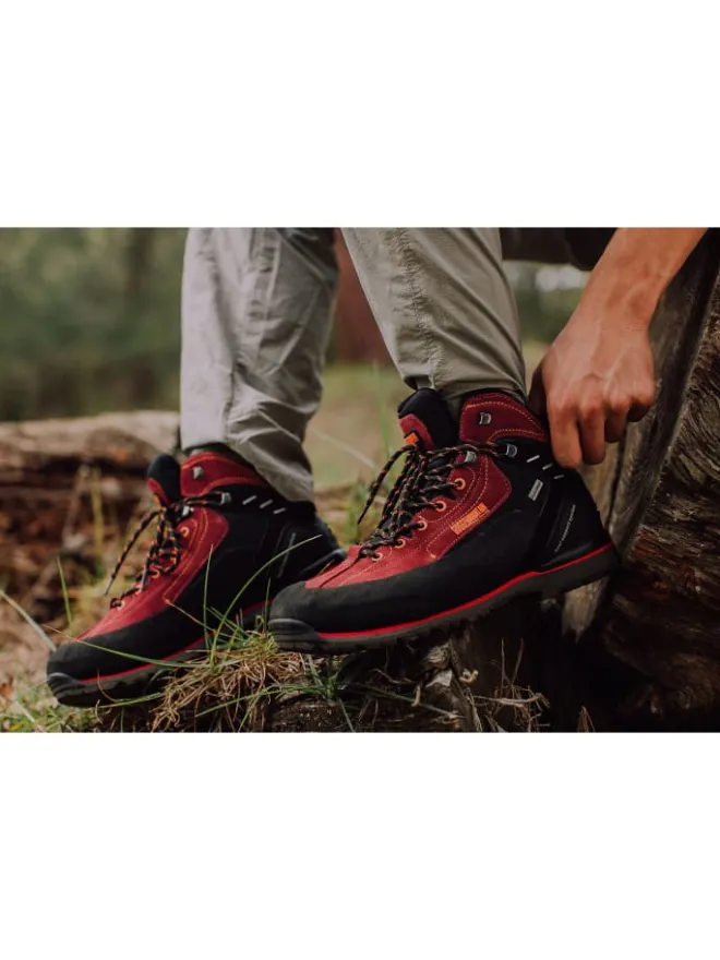 GUGGEN MOUNTAIN Outdoorschuhe^Wanderstiefel Gummikappe in Rot