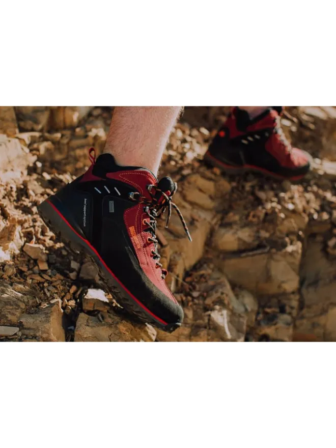 GUGGEN MOUNTAIN Outdoorschuhe^Wanderstiefel Gummikappe in Rot