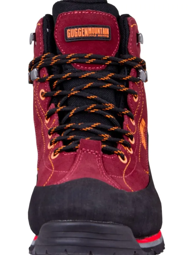 GUGGEN MOUNTAIN Outdoorschuhe^Wanderstiefel Gummikappe in Rot