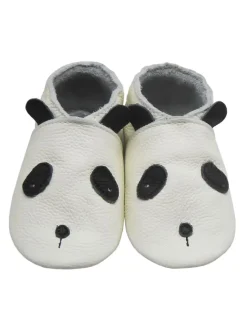 Weiße Baby-Lederschuhe, rutschfeste Sohle - Panda-Muster>Mejale Online
