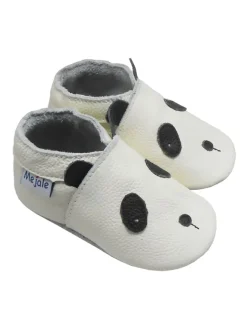Weiße Baby-Lederschuhe, rutschfeste Sohle - Panda-Muster>Mejale Online