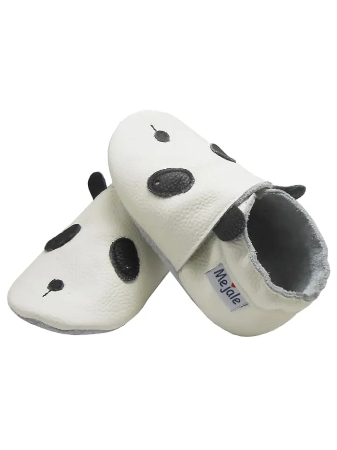 Weiße Baby-Lederschuhe, rutschfeste Sohle - Panda-Muster>Mejale Online