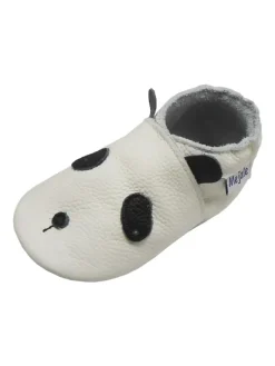 Weiße Baby-Lederschuhe, rutschfeste Sohle - Panda-Muster><noscript><img width=