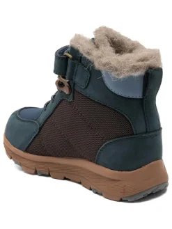 Winterboots in Dunkelblau/ Hellbraun><noscript><img width=