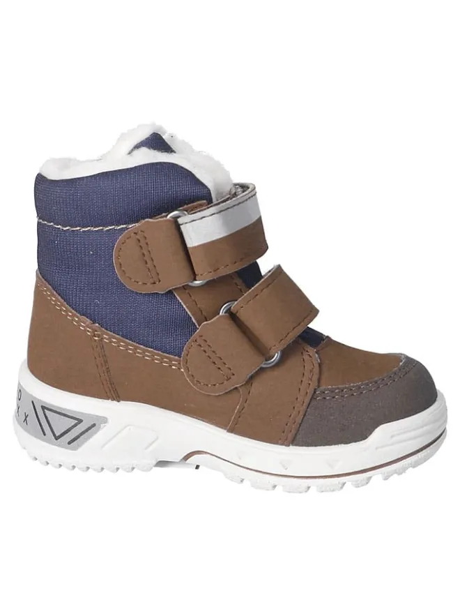 Winterboots "Flo" in Dunkelblau/ Braun>PEPINO