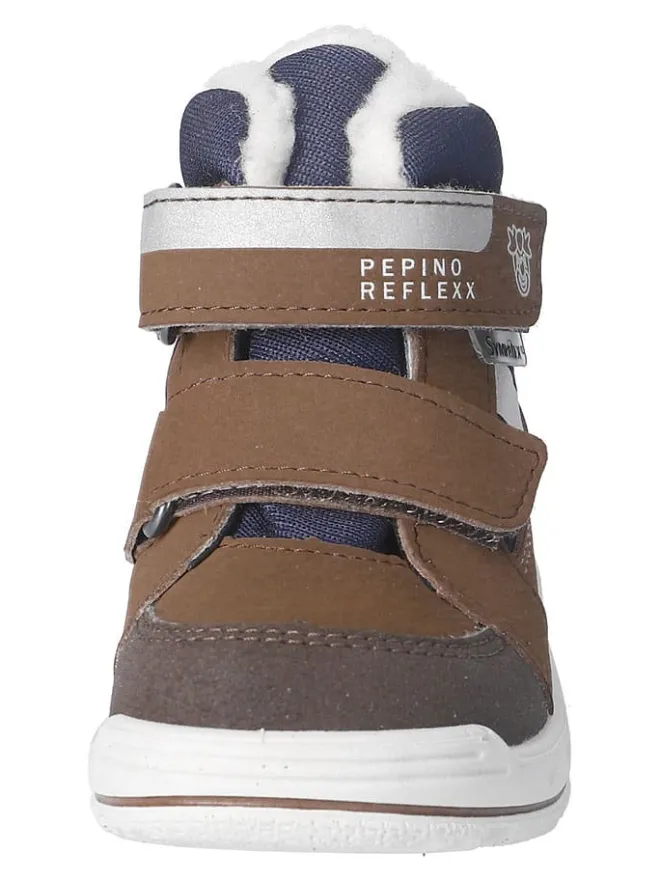 Winterboots "Flo" in Dunkelblau/ Braun>PEPINO