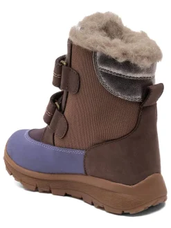 Winterboots in Braun/ Lila><noscript><img width=