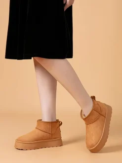 Foreverfolie Stiefel & Boots^Winterboots in Hellbraun