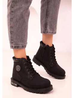 Winterboots in Schwarz>trendyol Outlet