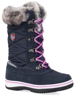 Winterstiefel "Holmenkollen" in Dunkelblau/ Pink>Trollkids New