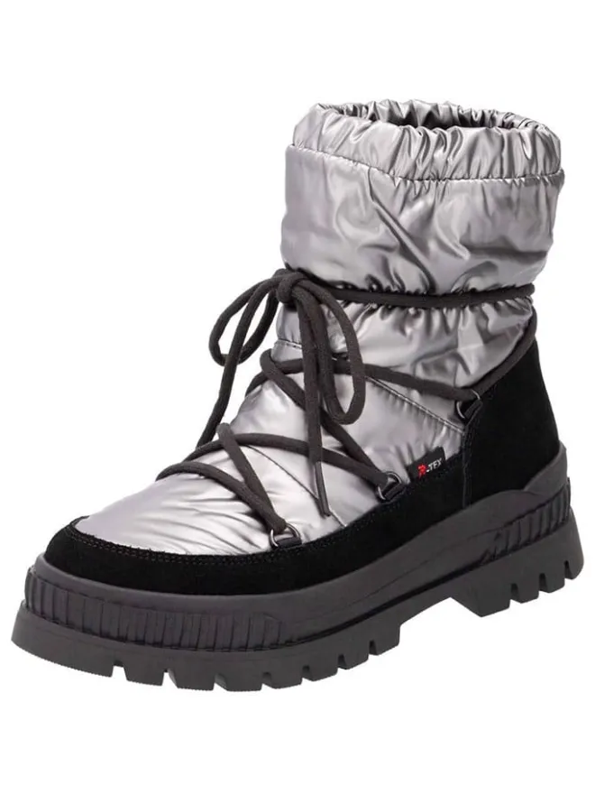 Winterstiefel in Silber/ Schwarz>rieker New