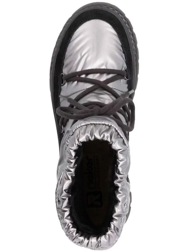 Winterstiefel in Silber/ Schwarz>rieker New