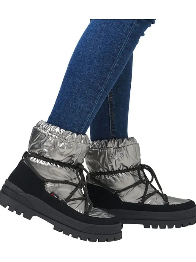 Winterstiefel in Silber/ Schwarz>rieker New